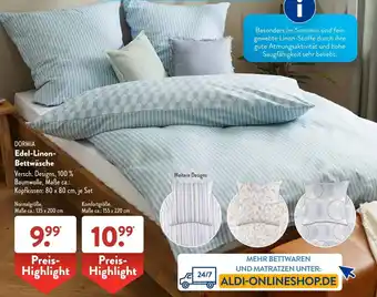 Aldi Süd DORMIA Edel-Linon-Bettwäsche Angebot