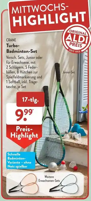 Aldi Süd CRANE Turbo Badminton-Set Angebot