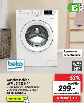 Lidl Beko Waschmaschine Wml 91433 Np Angebot