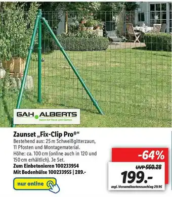 Lidl Gah Alberts Zaunset „fix-clip Pro” Angebot