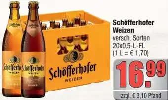 alldrink Schöfferhofer Weizen 20x0,5 L-Fl. Angebot