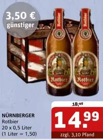 Getränke Quelle NÜRNBERGER Rotbier 20 x 0,5 Liter Angebot