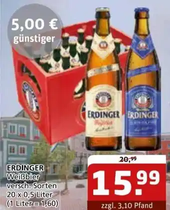 Getränke Quelle ERDINGER Weißbier 20 x 0,5 Liter Angebot