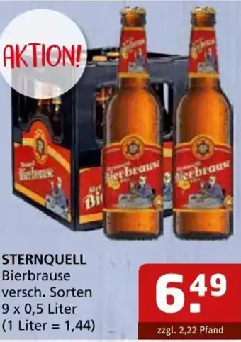 Getränke Quelle STERNQUELL Bierbrause 9 x 0,5 Liter Angebot