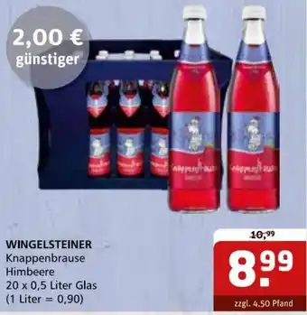 Getränke Quelle WINGELSTEINER Knappenbrause Himbeere 20 x 0,5 Liter Glas Angebot