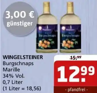 Getränke Quelle WINGELSTEINER Burgschnaps Marille 0,7 Liter Angebot