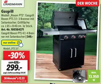 Lidl LANDMANN Gasgrill  ,Rexon PTS" Angebot