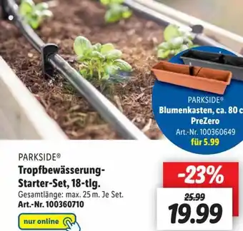 Lidl PARKSIDEⓇ Tropfbewässerung- Starter-Set, 18-tlg. Angebot