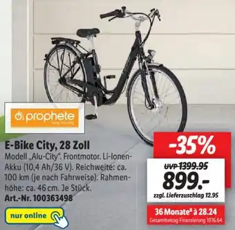 Lidl prophete E-Bike City, 28 Zoll Angebot