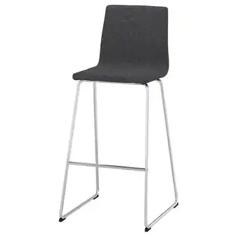 IKEA Lillånäs barhocker verchromt/gunnared dunkelgrau Angebot