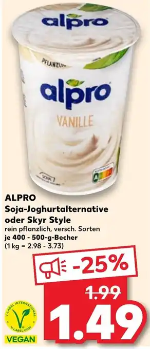 Kaufland alpro Soja-Joghurtalternative oder Skyr Style 400-500g Angebot