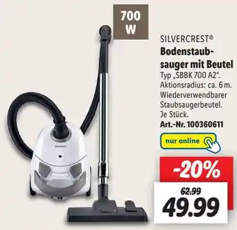 Lidl SILVERCRESTⓇ Bodenstaubsauger mit Beutel SBBK 700 A2 Angebot