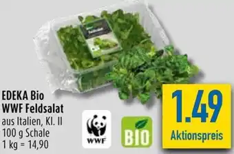 diska EDEKA Bio WWF Feldsalat 100 g Schale Angebot