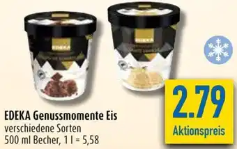 diska EDEKA Genussmomente Eis 500 ml Becher Angebot