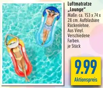 diska Luftmatratze ,,Lounge" Angebot