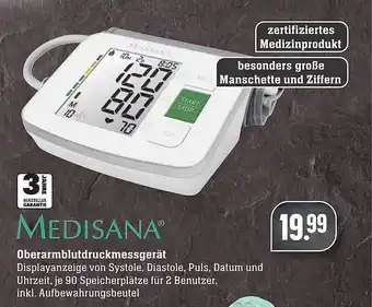 Scheck-in-Center Medisana Oberarmblutdruckmessgerät Angebot