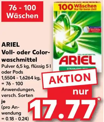 Kaufland ARIEL Voll- oder Colorwaschmittel Angebot