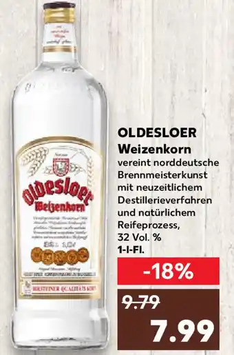 Kaufland OLDESLOER Weizenkorn 1-l-Fl. Angebot