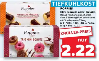 Kaufland POPPIES Mini-Donuts oder -Eclairs 184-276-g-Packg. Angebot