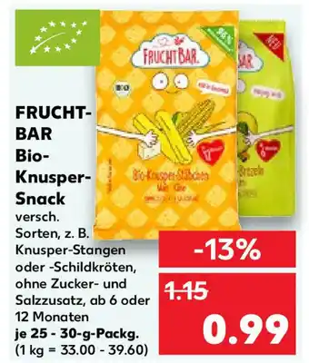 Kaufland FRUCHT- BAR Bio- Knusper-Snack je 25-30-g-Packg. Angebot