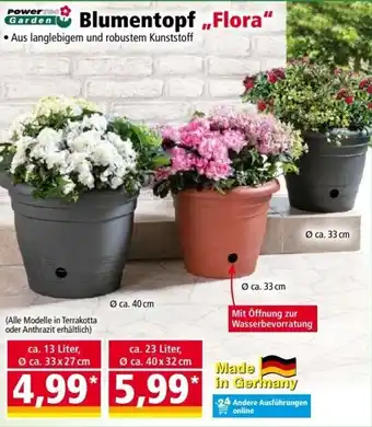 Norma Power Garden Blumentopf ,,Flora" ca. 13 Liter Angebot