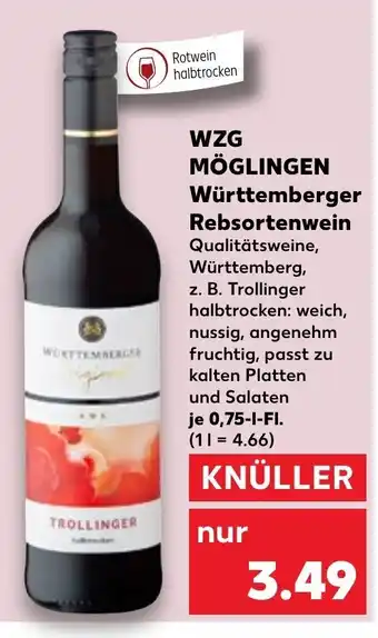 Kaufland WZG MÖGLINGEN Württemberger Rebsortenwein 750ml Angebot