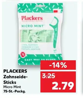 Kaufland PLACKERS Zahnseide-Sticks Micro Mint 75-St.-Packg. Angebot
