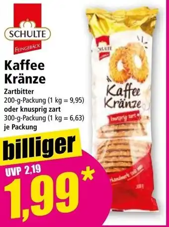 Norma SCHULTE Kaffee Kränze 200 g Packung Angebot