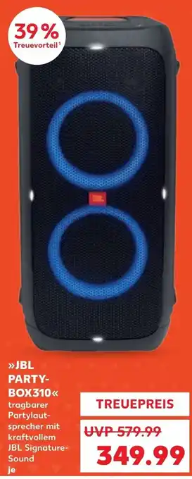 Kaufland JBL tragbarer Partylautsprecher mit kraftvollem JBL Signature-Sound je PARTY-BOX310<< Angebot