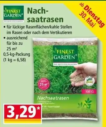 Norma Finest Garden Nachsaatrasen 0,5-kg-Packung Angebot