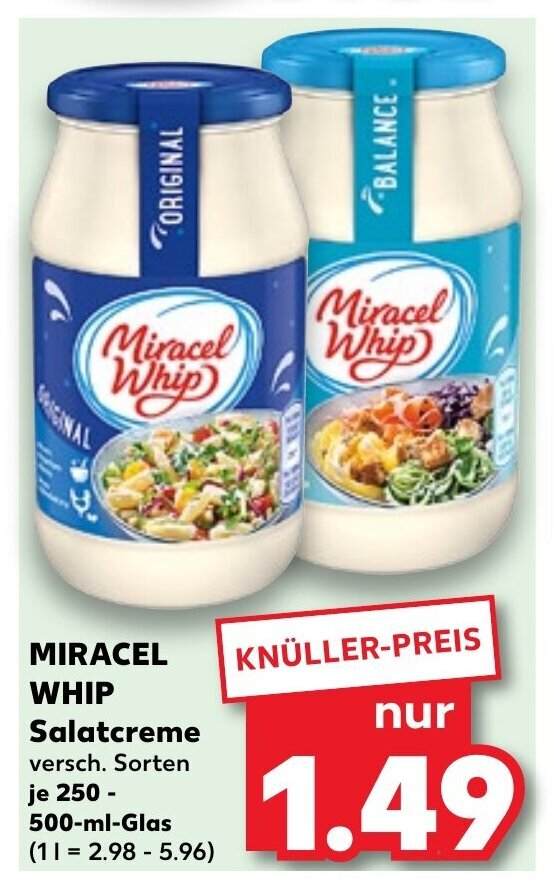Miracel Whip Salatcreme 250-500ml Angebot bei Kaufland