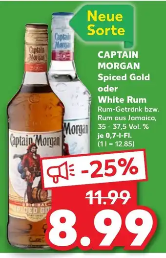 Kaufland Captain Morgan Spiced Gold oder White Rum 700ml Angebot