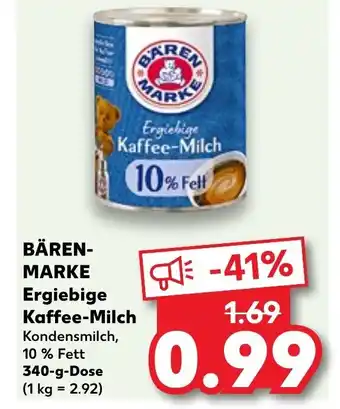 Kaufland BÄRENMARKE Ergiebige Kaffee-Milch 340g Angebot