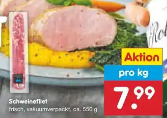 Netto Marken-Discount Schweinefilet pro kg Angebot