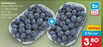 Netto Marken-Discount Heidelbeeren 2 x 200 g Angebot