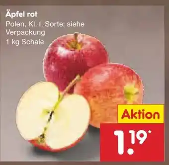 Netto Marken-Discount Äpfel rot 1 kg Schale Angebot