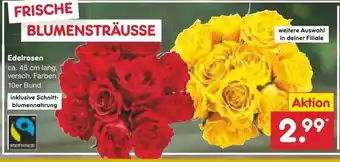 Netto Marken-Discount Edelrosen ca. 45 cm lang, versch. Farben 10er Bund Angebot