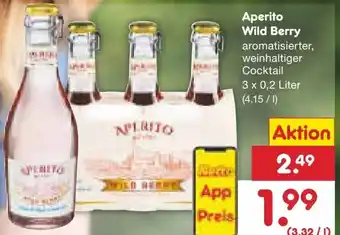 Netto Marken-Discount Aperito Wild Berry aromatisierter, weinhaltiger Cocktail 3*200ml Angebot