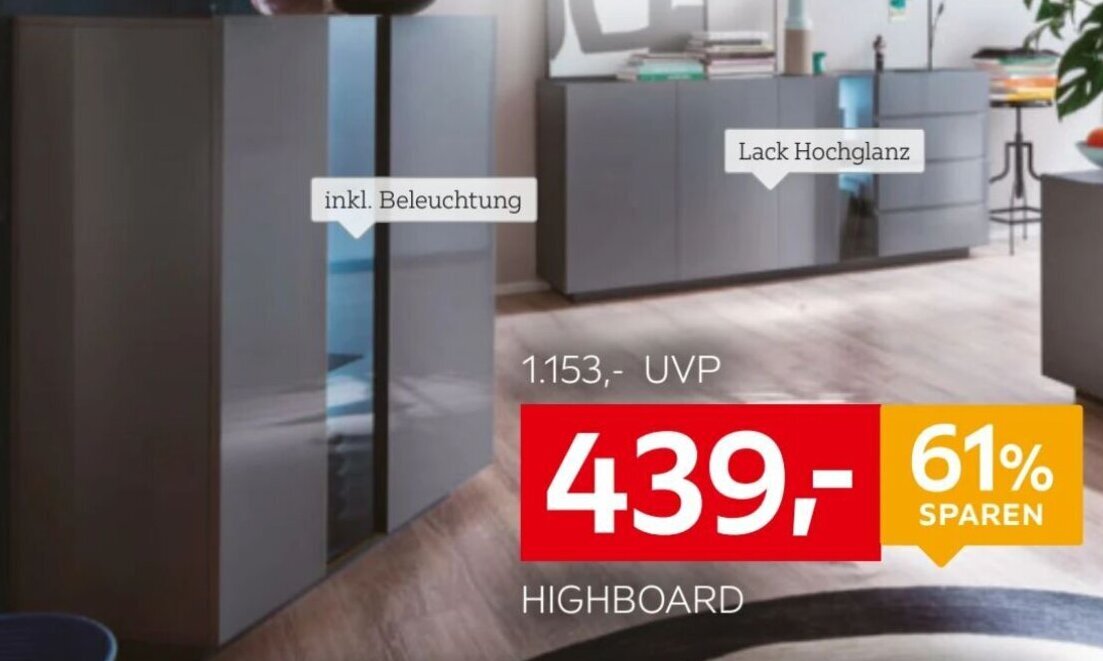 XXXLutz novel HIGHBOARD Angebot