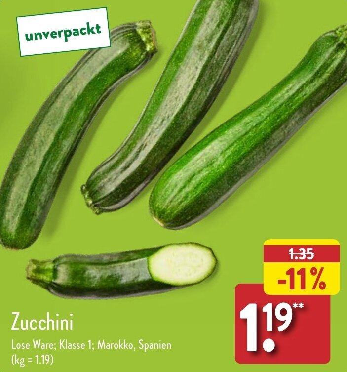Zucchini Angebot bei Aldi Nord