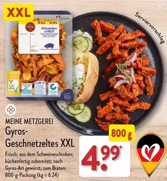 Aldi Nord MEINE METZGEREI Gyros-Geschnetzeltes XXL 800 g Angebot