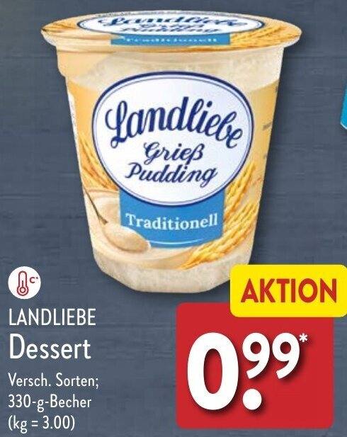 Aldi Nord LANDLIEBE Dessert 330 g Becher Angebot