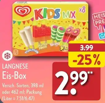 Aldi Nord LANGNESE Eis-Box 398 ml oder 462 ml Angebot