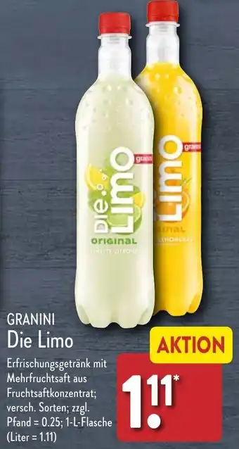 Aldi Nord Granini Die Limo 1 L Flasche Angebot