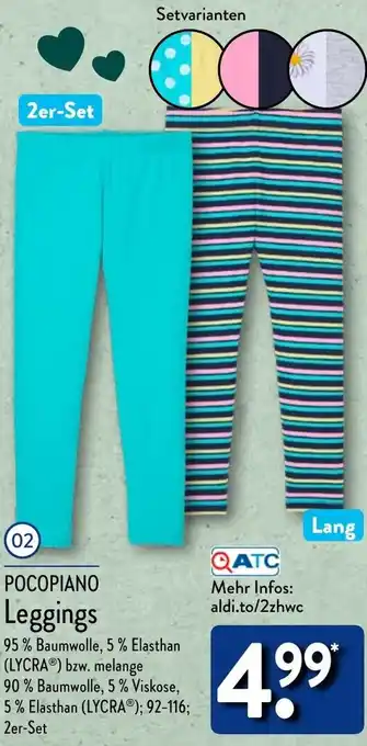 Aldi Nord POCOPIANO Leggings Angebot