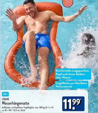 Aldi Nord CRANE Wasserhängematte Angebot