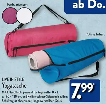 Aldi Nord LIVE IN STYLE Yogatasche Angebot