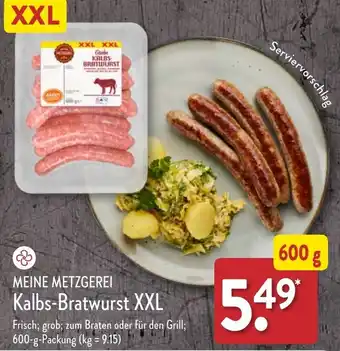 Aldi Nord MEINE METZGEREI Kalbs-Bratwurst XXL 600 g Angebot