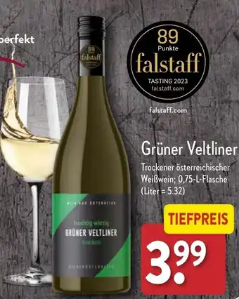 Aldi Nord Grüner Veltliner 0,75 L Flasche Angebot