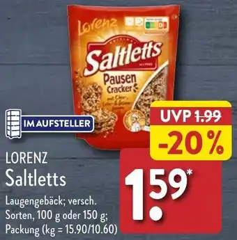 Aldi Nord LORENZ Saltletts 100 g oder 150 g Angebot